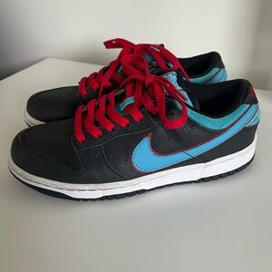 Nike SB Low Dunks Angel & Death Men's Black Blue & Red Vintage Fashion Sneakers